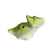 Load image into Gallery viewer, Ceramic Dinosaur Ocarina Green