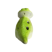 Load image into Gallery viewer, Ceramic Dinosaur Ocarina Green