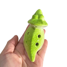 Load image into Gallery viewer, Ceramic Dinosaur Ocarina Green