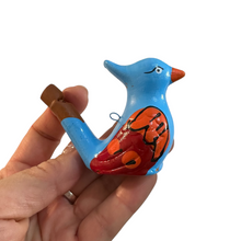 Load image into Gallery viewer, Clay Water Whistle Bird (Blue crest)