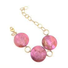 Load image into Gallery viewer, Rose Marbled Stations Bracelet
