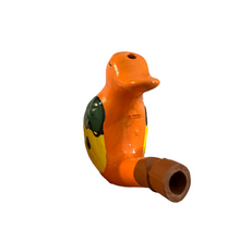 Load image into Gallery viewer, Clay Water Whistle Bird (Orange crest)