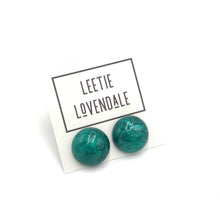 Load image into Gallery viewer, Emerald Capiz Lucite Stud Earrings *