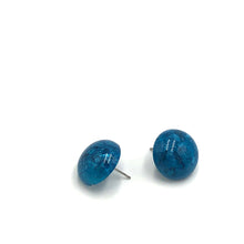 Load image into Gallery viewer, Aqua Capiz Lucite Stud Earrings *