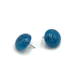 Load image into Gallery viewer, Aqua Capiz Lucite Stud Earrings *