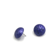 Load image into Gallery viewer, Deep Purple Capiz Lucite Stud Earrings *