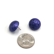 Load image into Gallery viewer, Deep Purple Capiz Lucite Stud Earrings *