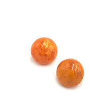 Load image into Gallery viewer, Sun Orange Capiz Lucite Stud Earrings *