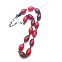 Load image into Gallery viewer, Red Aura Glow Bead Amelia Necklace