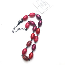 Load image into Gallery viewer, Red Aura Glow Bead Amelia Necklace