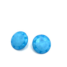 Load image into Gallery viewer, Aqua Blue Sunburst Stud Earrings