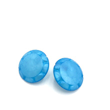 Load image into Gallery viewer, Aqua Blue Sunburst Stud Earrings