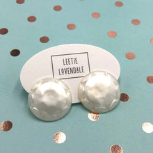 Load image into Gallery viewer, Pearl White Sunburst Stud Earrings