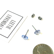 Load image into Gallery viewer, Indigo Faceted Oval Stud Earrings