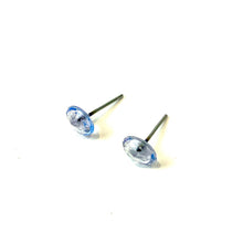 Load image into Gallery viewer, Indigo Faceted Oval Stud Earrings