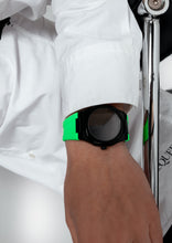 Load image into Gallery viewer, FKM Rubber Strap: Neon Green/Black