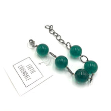 Load image into Gallery viewer, Petrol Chunky Transparent Lucite Bubble Stations Bracelet
