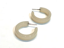 Load image into Gallery viewer, Creamy White Moonglow Mini Classic Hoop Earrings