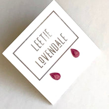 Load image into Gallery viewer, Violet Mauve Luster Faceted Teardrop Stud Earrings