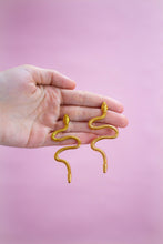 Load image into Gallery viewer, “Snakes and Stones Never Broke my Bones” Titanium Snake Earrings