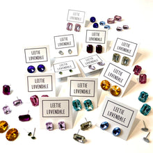 Load image into Gallery viewer, Lilac Small Oval Shine-On Stud Earrings