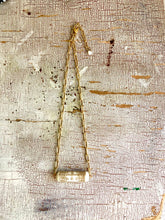 Load image into Gallery viewer, Gilded Cream Frosted Gold Paperclip Chain Necklace