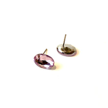 Load image into Gallery viewer, Lilac Small Oval Shine-On Stud Earrings