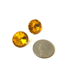 Load image into Gallery viewer, Topaz Jumbo Coin Shine-On Stud Earrings