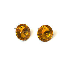 Load image into Gallery viewer, Topaz Jumbo Coin Shine-On Stud Earrings