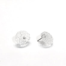 Load image into Gallery viewer, Clear Sugar Bead Retro Button Stud Earrings