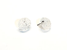Load image into Gallery viewer, Clear Sugar Bead Retro Button Stud Earrings