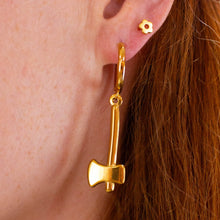 Load image into Gallery viewer, Buried Hatchets Titanium Charm Earrings
