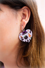 Load image into Gallery viewer, Spooky Sweetheart Heart Earrings