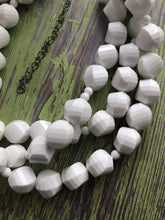 Load image into Gallery viewer, White Faceted Beaded Morgan Necklace