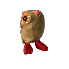 Load image into Gallery viewer, Yellow-Spotted Owl with Red Boots