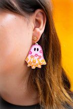 Load image into Gallery viewer, Sunset Retro Daisy Ghost Earrings