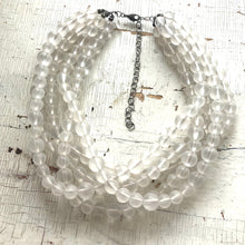 Load image into Gallery viewer, Clear Frosted Lucite Sylvie Beaded Statement Necklace