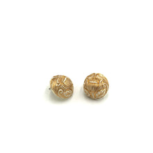 Load image into Gallery viewer, Golden Tulips Carved Retro Button Stud Earrings