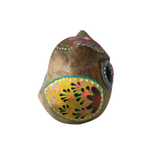 Load image into Gallery viewer, Hand-Painted Wooden Owl Figurine - Green &amp; Blue Highlights