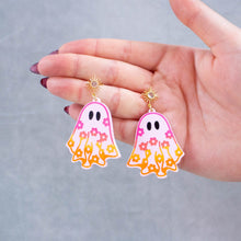 Load image into Gallery viewer, Sunset Retro Daisy Ghost Earrings