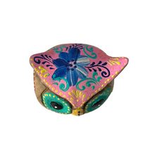 Load image into Gallery viewer, Hand-Painted Wooden Owl Figurine - Pastel Color Theme
