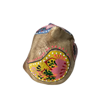 Load image into Gallery viewer, Hand-Painted Wooden Owl Figurine - Yellow &amp; Pink Detailed Carving