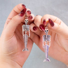 Load image into Gallery viewer, Mermaid Skeleton Earrings