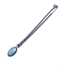 Load image into Gallery viewer, Ice Blue 'Gemz' &amp; Rolo Layering Necklace