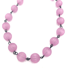 Load image into Gallery viewer, Amethyst Frosted Scalloped Amelia Necklace