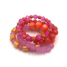 Load image into Gallery viewer, Citrus Glow Stack and Stretch Bracelets Set