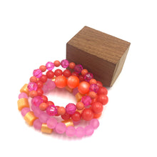 Load image into Gallery viewer, Citrus Glow Stack and Stretch Bracelets Set