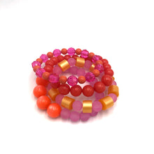 Load image into Gallery viewer, Citrus Glow Stack and Stretch Bracelets Set
