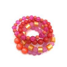 Load image into Gallery viewer, Citrus Glow Stack and Stretch Bracelets Set