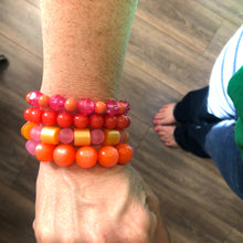 Load image into Gallery viewer, Citrus Glow Stack and Stretch Bracelets Set